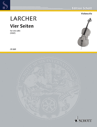 Book cover for Vier Seiten For Solo Cello