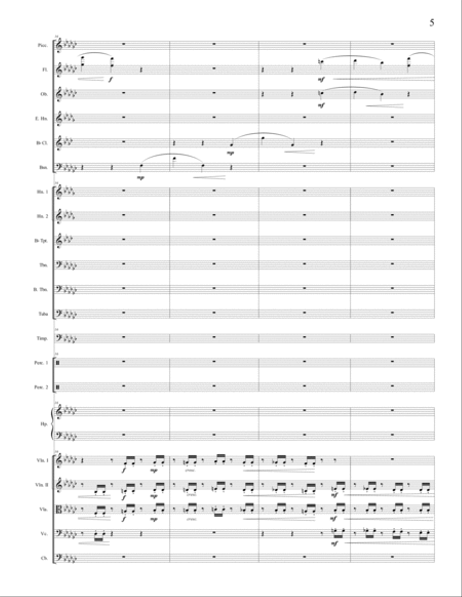 P.I. Tchaikovsky - CAPRICCIO, op. 8, Orchestrated by A. Leytush Full Orchestra scores gallery preview page 5