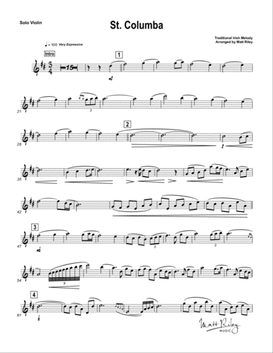 St. Columba Violin Solo scores gallery preview page 3