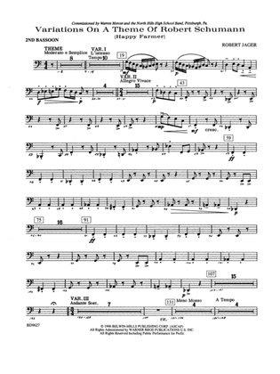 Variations on a Theme of Robert Schumann: 2nd Bassoon