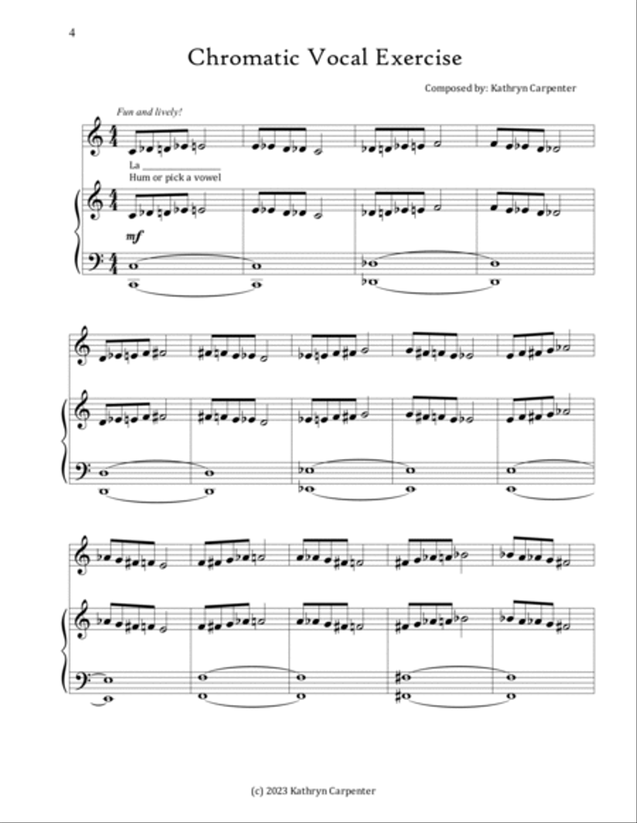 Fun and Fabulous Vocal Exercises & Warm - Ups for Soloists and Choir (Choir) 2-Part scores gallery preview page 4