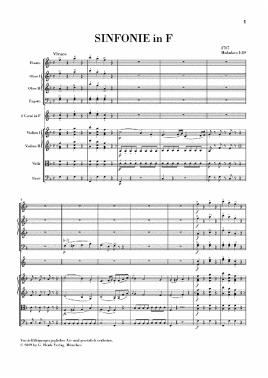 Symphony F Major Hob. I:89 Orchestra scores gallery preview page 2
