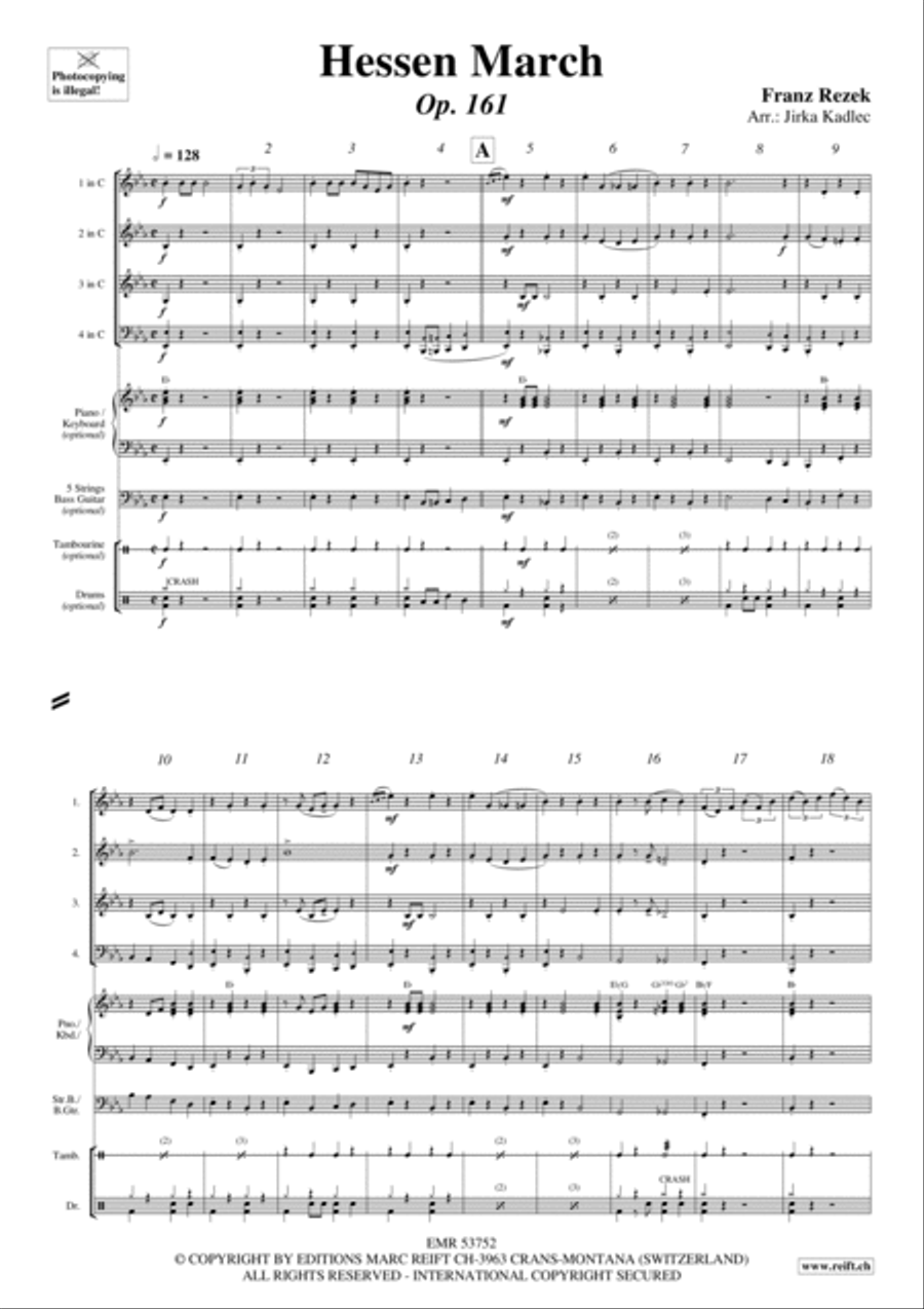 Hessen March Woodwind Quartet scores gallery preview page 2