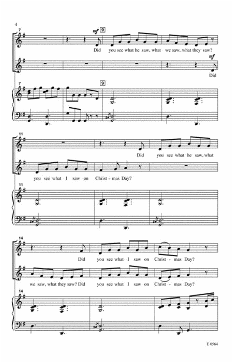 I Saw Three Ships I Saw Three Ships 2-Part scores gallery preview page 3
