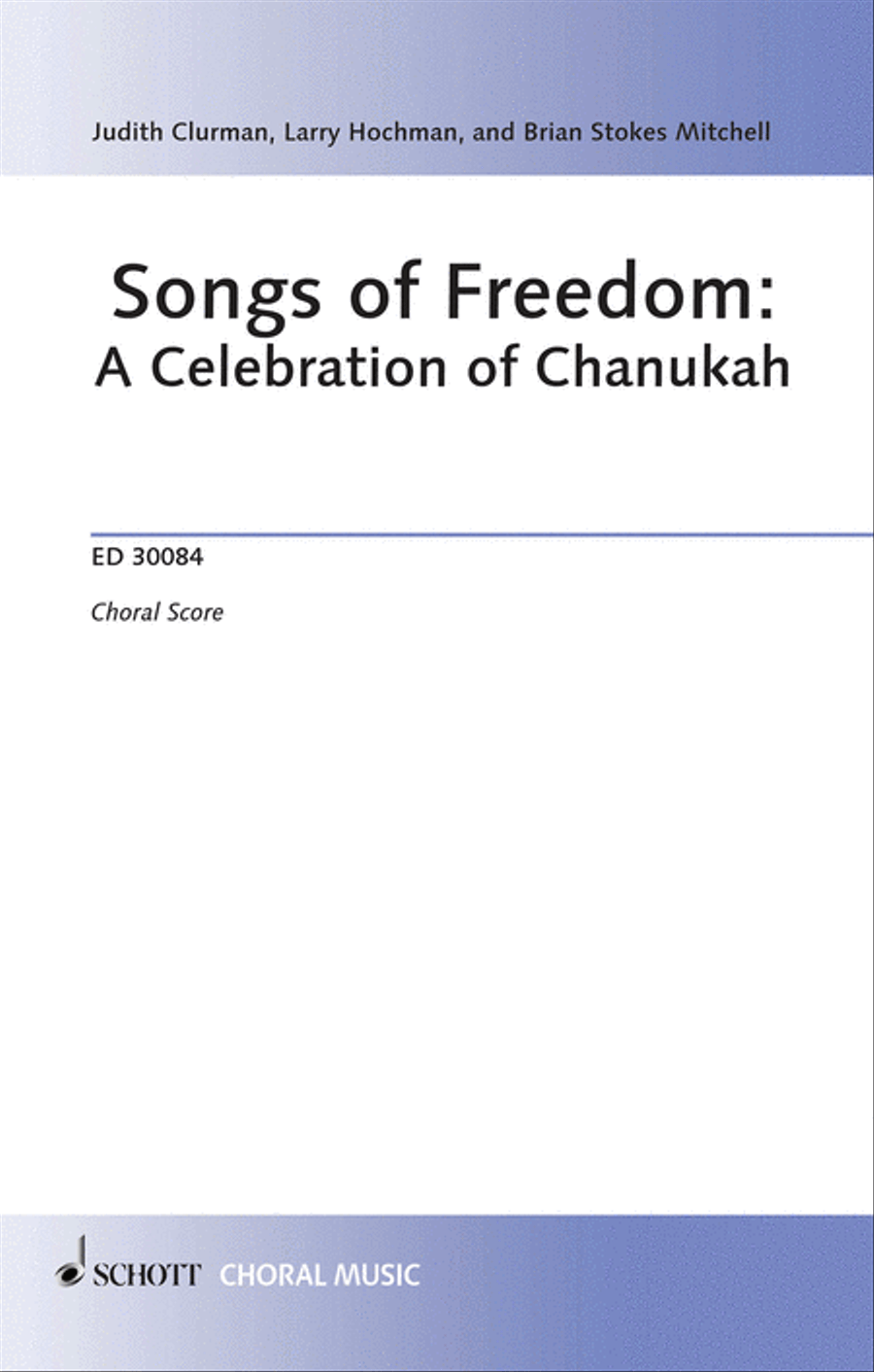 Songs of Freedom: a Celebration of Chanukah 4-Part scores gallery preview page 1