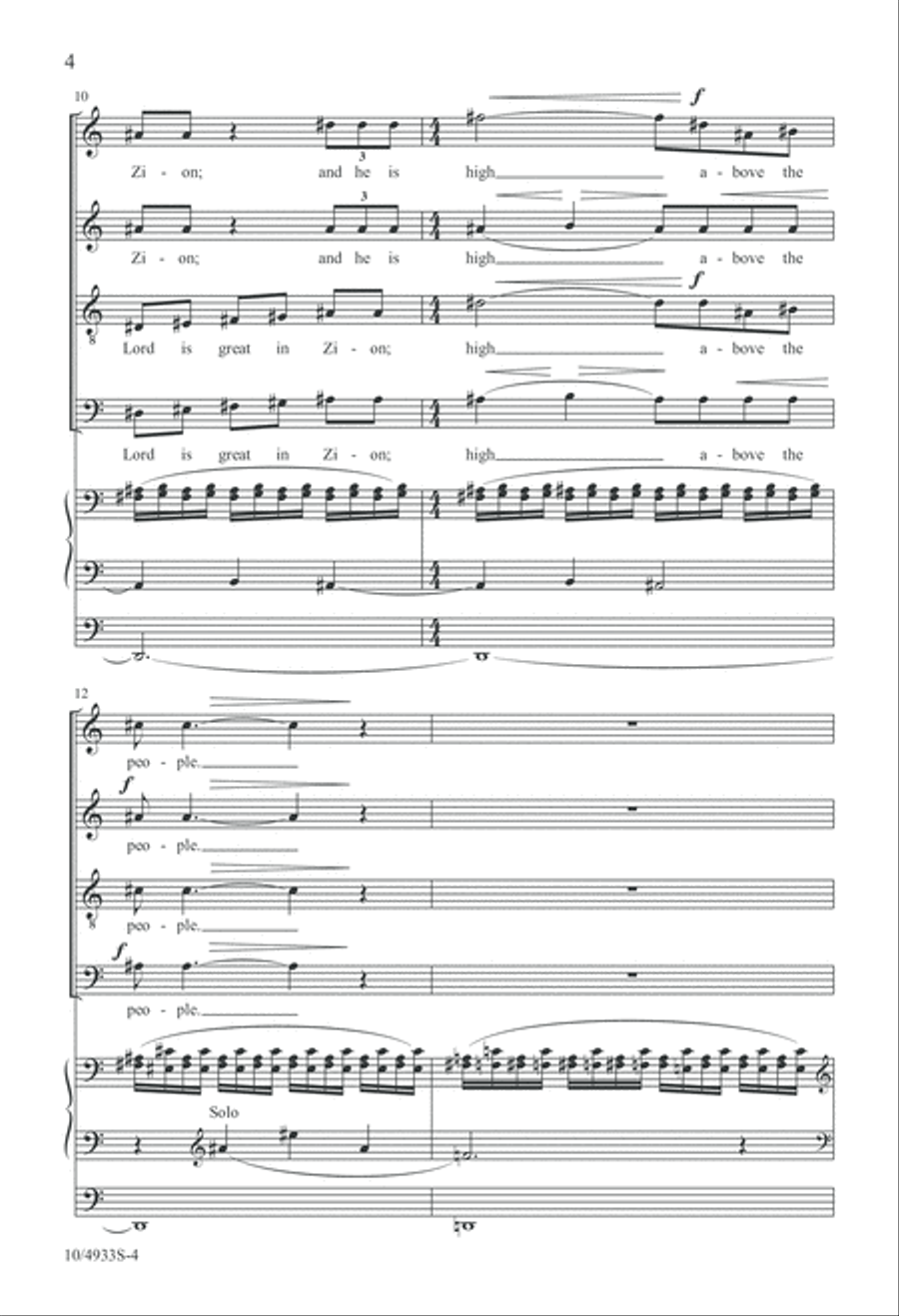 The Lord Reigneth The Lord Reigneth 4-Part scores gallery preview page 4