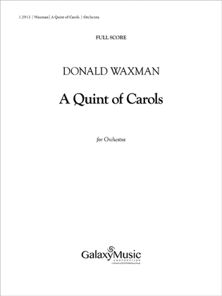 Book cover for A Quint of Carols (Additional Full Score)