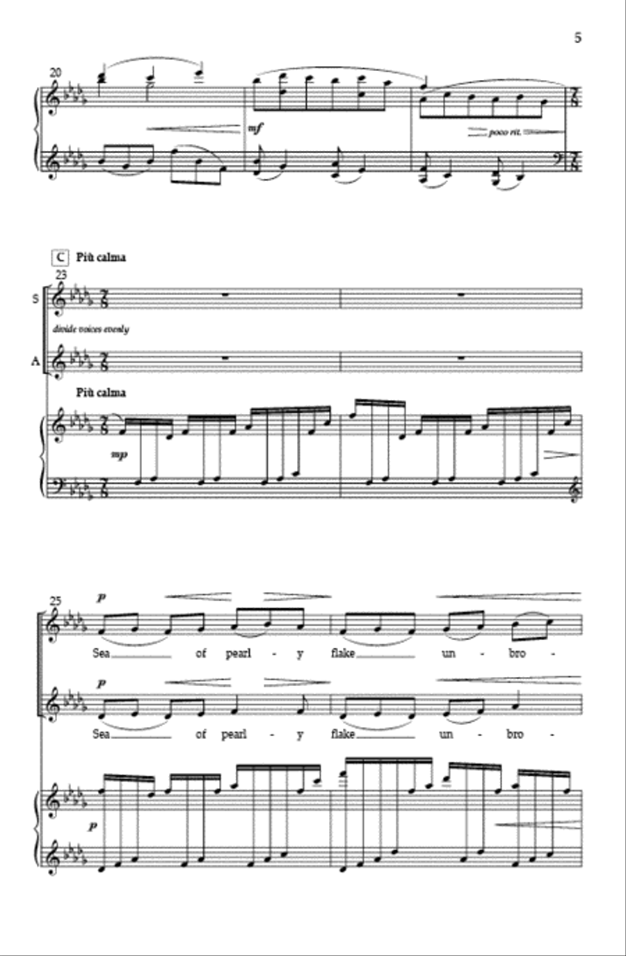 Crystal Sky (Vocal Score) SSA scores gallery preview page 4