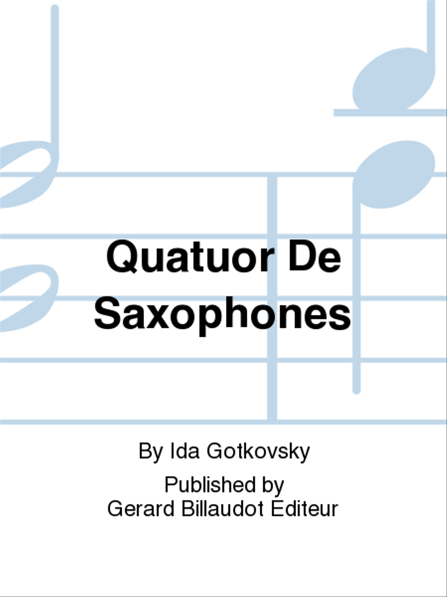 Quatuor De Saxophones Saxophone Quartet scores gallery preview page 1