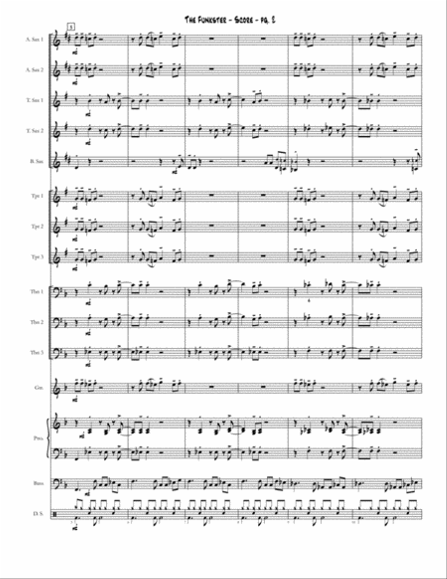 The Funkster Jazz Ensemble scores gallery preview page 3