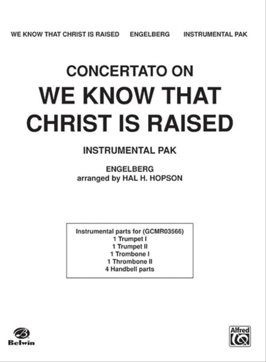 Concertato on We Know That Christ Is Raised Choir scores gallery preview page 1