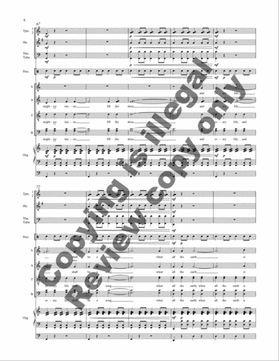 Every Life Shall Be a Song (Organ/Full Score) Choir scores gallery preview page 6