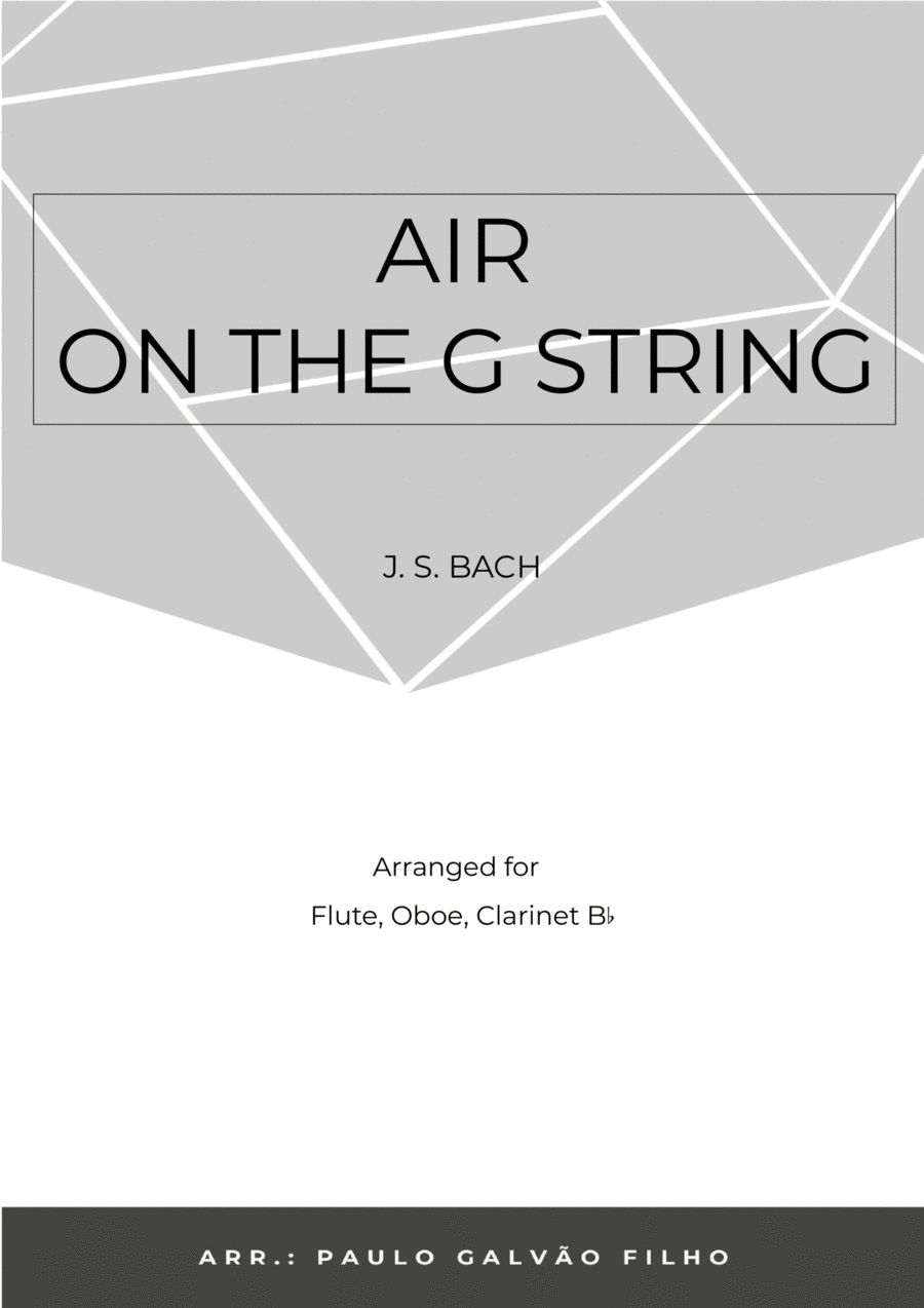 AIR ON THE G STRING - WIND TRIO (FLUTE, OBOE & CLARINET) image number null