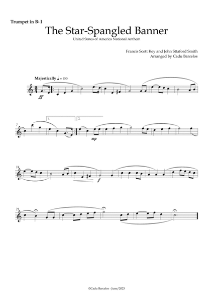 The Star-Spangled Banner - EUA Hymn (Brass Quartet) image number null