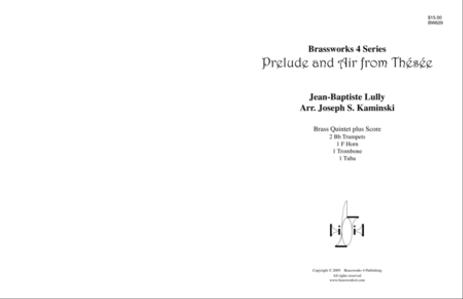 Prelude and Air from Thesee Brass Quintet scores gallery preview page 1