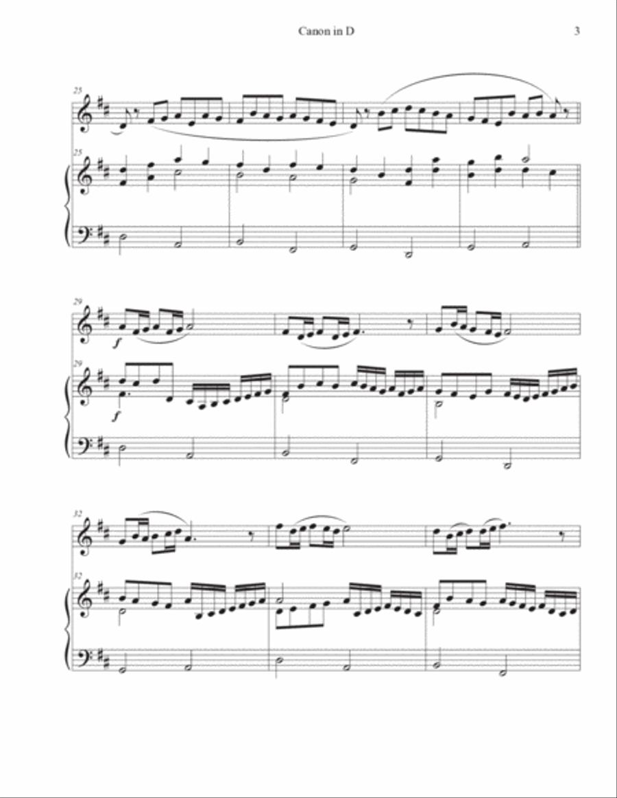 Canon in D (Oboe-Piano) Piano scores gallery preview page 3