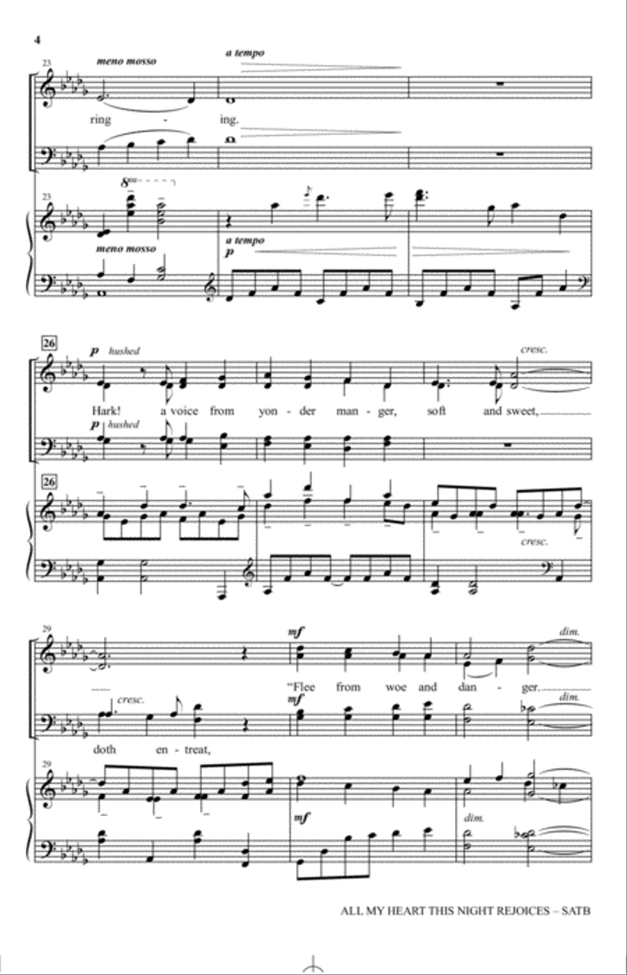 All My Heart This Night Rejoices 4-Part scores gallery preview page 3