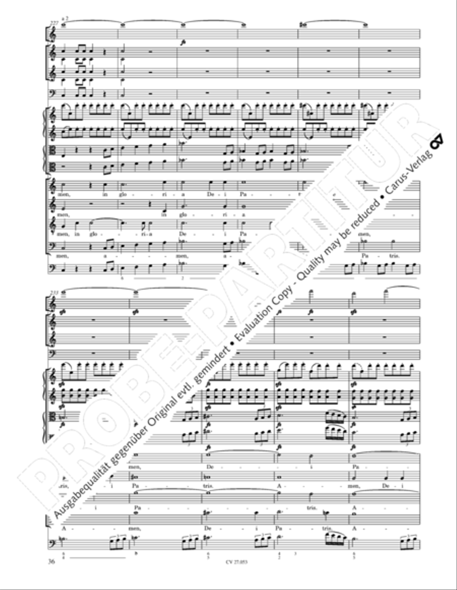 Creation Mass in A-major after Joseph Haydn (Schopfungsmesse in A nach Joseph Haydn) 4-Part scores gallery preview page 37