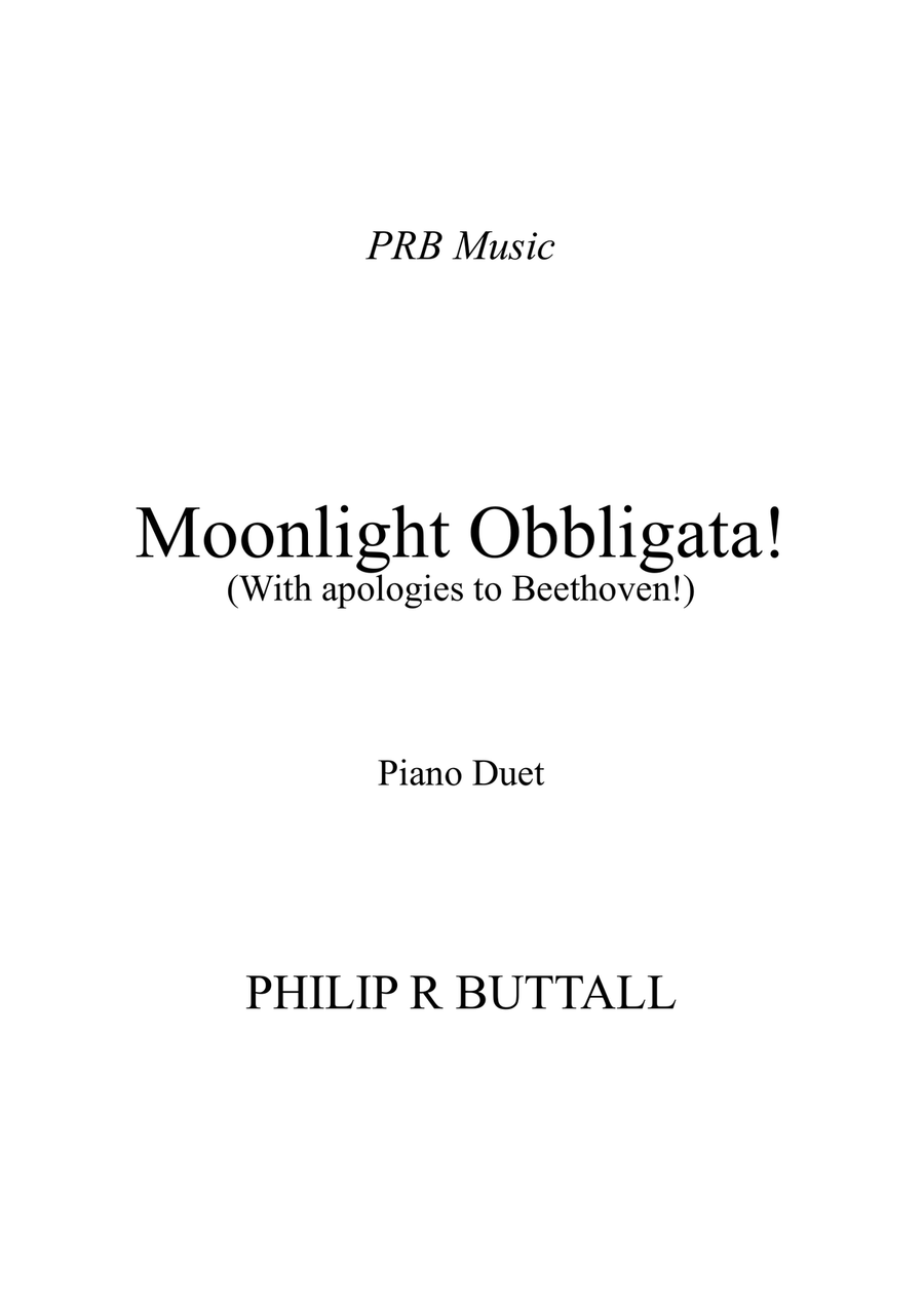 Moonlight Obbligata! (Piano Duet - Four Hands) Piano Duet scores gallery preview page 1
