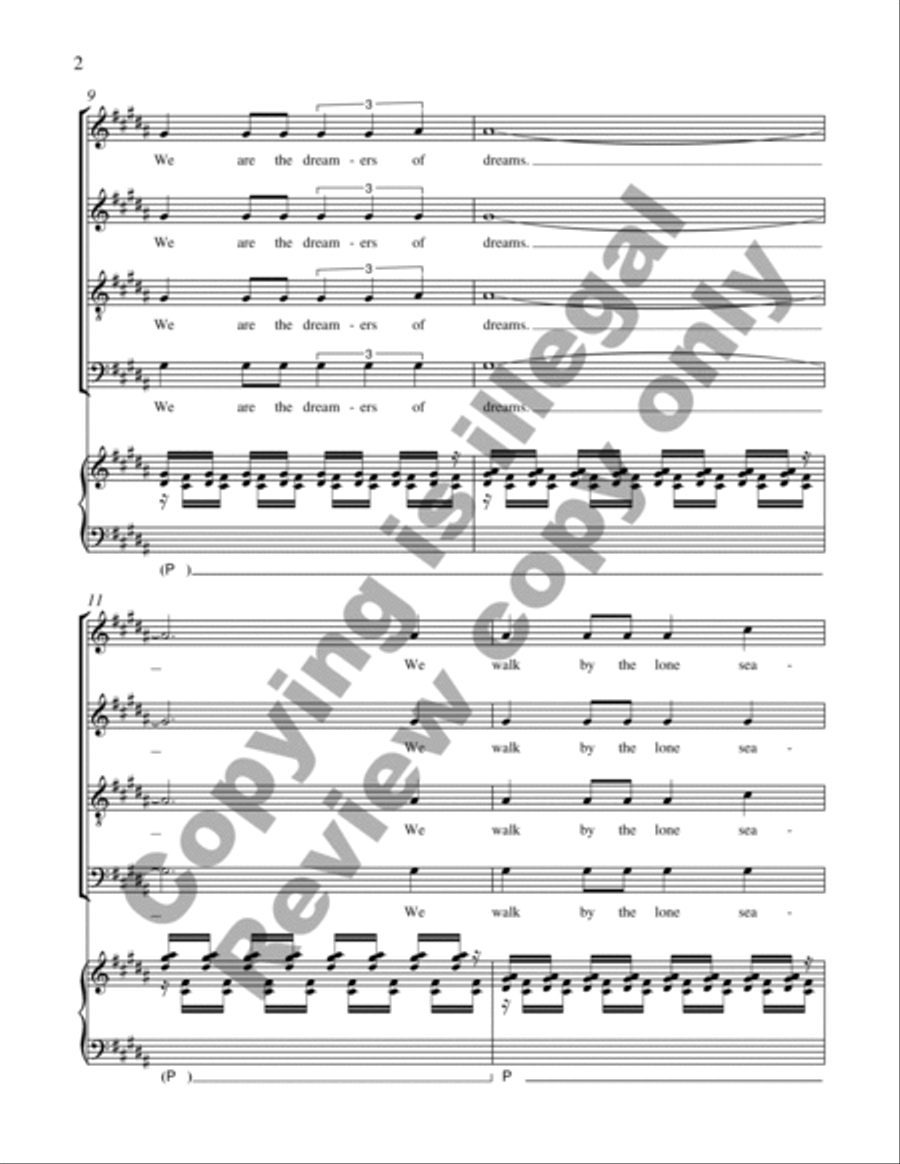 The Dreamers of Dreams 4-Part scores gallery preview page 18