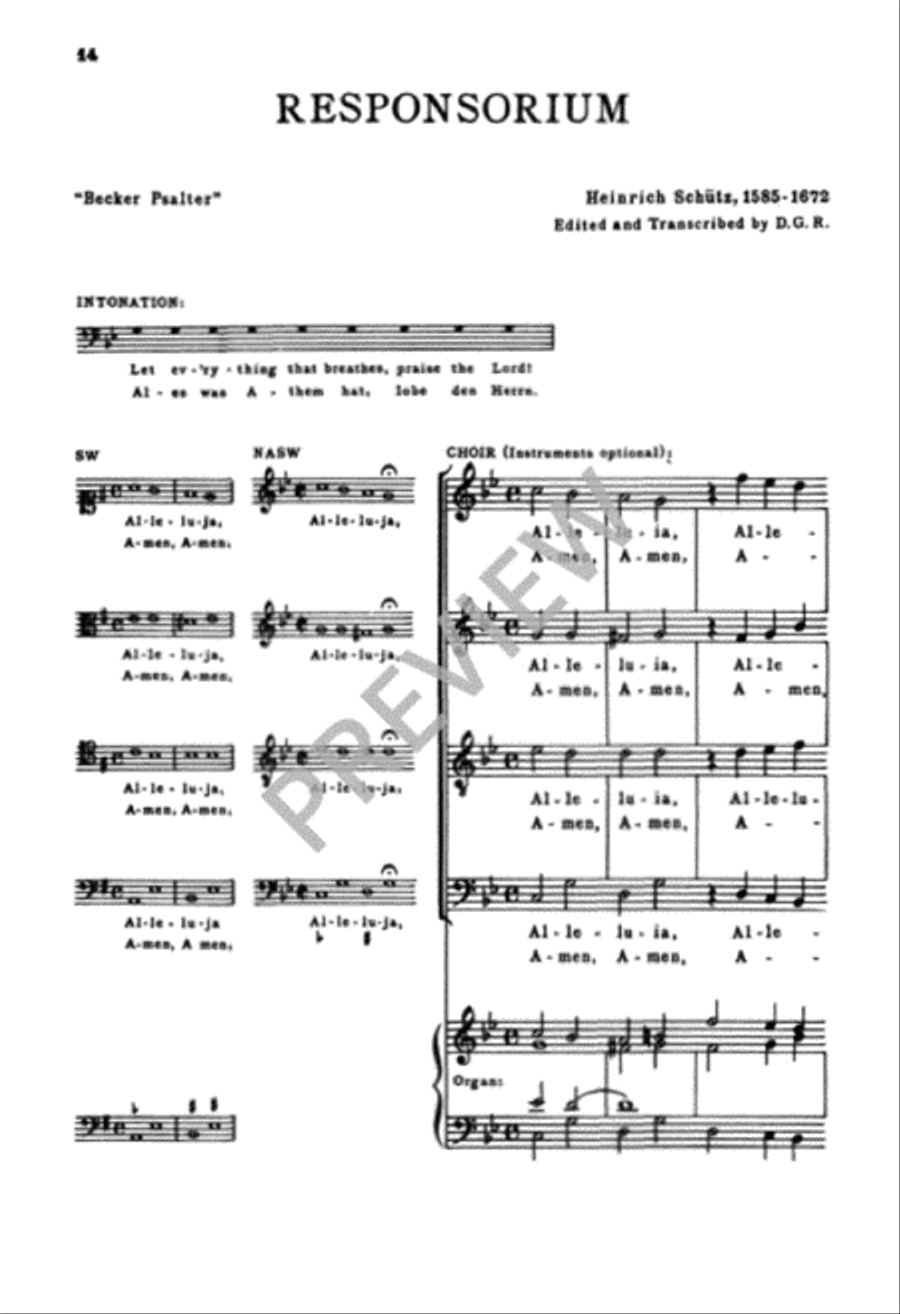 Five Psalms of Praise and the Responsorium from the "Becker Psalter"