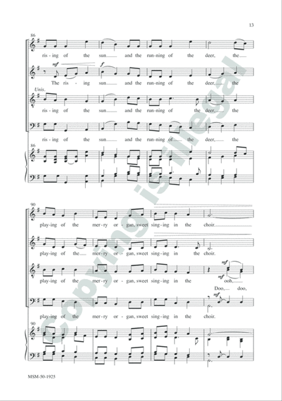 The Holly and the Ivy Divisi scores gallery preview page 13
