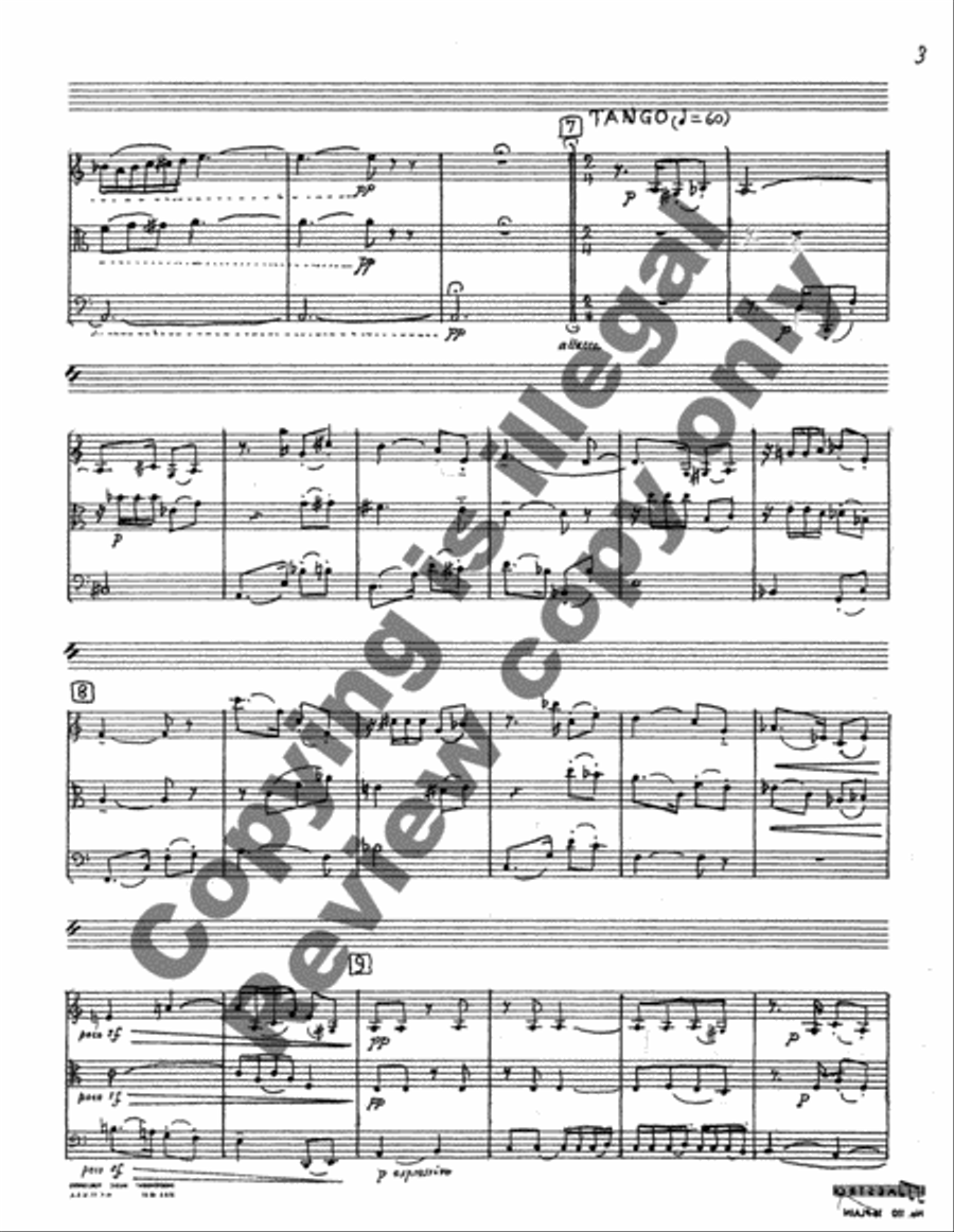Canon, Tango and Burlesque String Trio scores gallery preview page 8