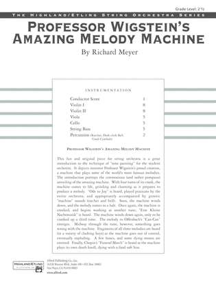 Professor Wigstein's Amazing Melody Machine: Score