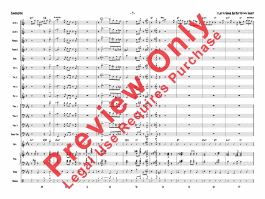 I Let a Song Go Out of My Heart Jazz Ensemble scores gallery preview page 26