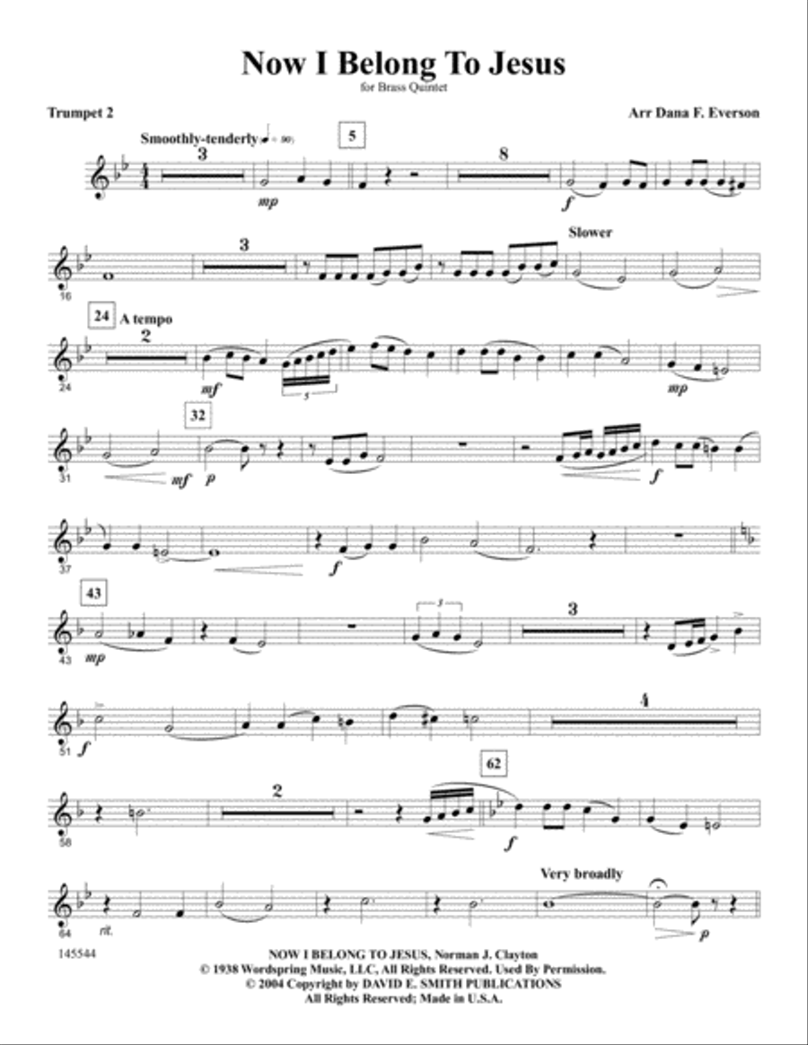 Now I Belong To Jesus Now I Belong To Jesus Brass Quintet scores gallery preview page 6
