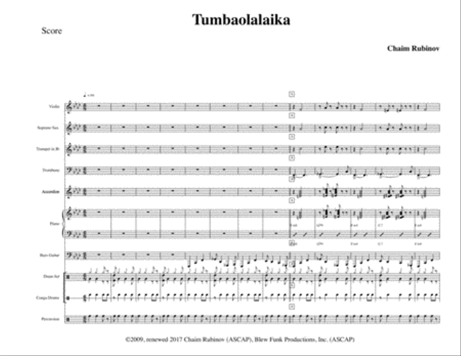 Tumbaolalaika Tumbaolalaika Large Ensemble scores gallery preview page 1