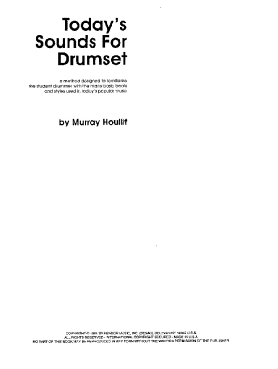 Today's Sounds For Drumset, Volume 1 (2nd Edition) Drum Set scores gallery preview page 2