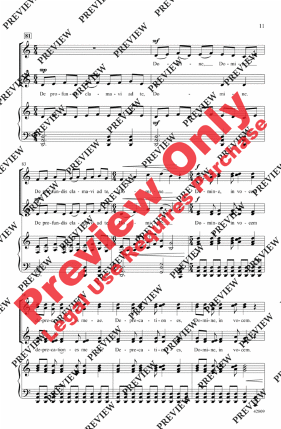 De Profundis Women's Choir scores gallery preview page 11