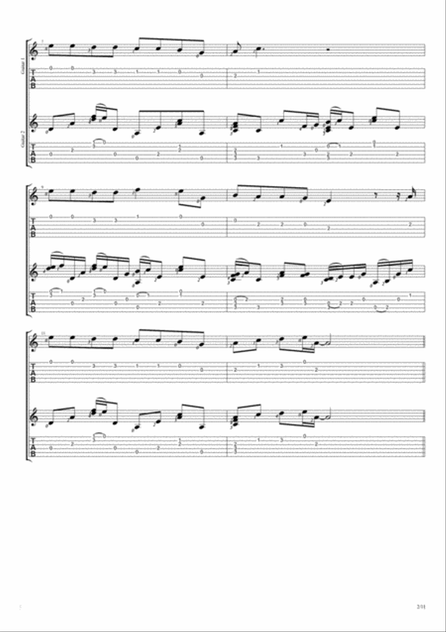 Safe And Sound Electric Guitar scores gallery preview page 2