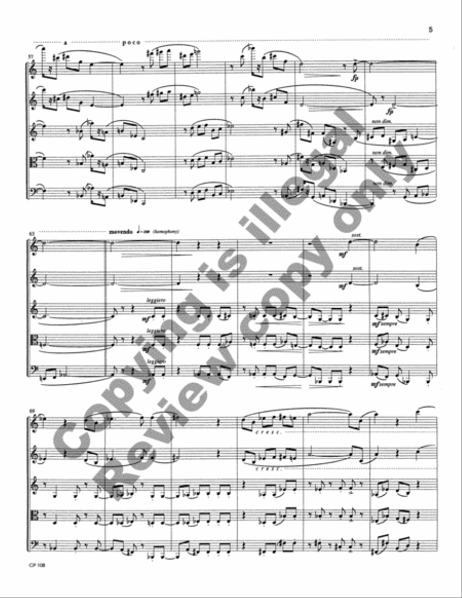 Studies in Texture Woodwind Quintet scores gallery preview page 11