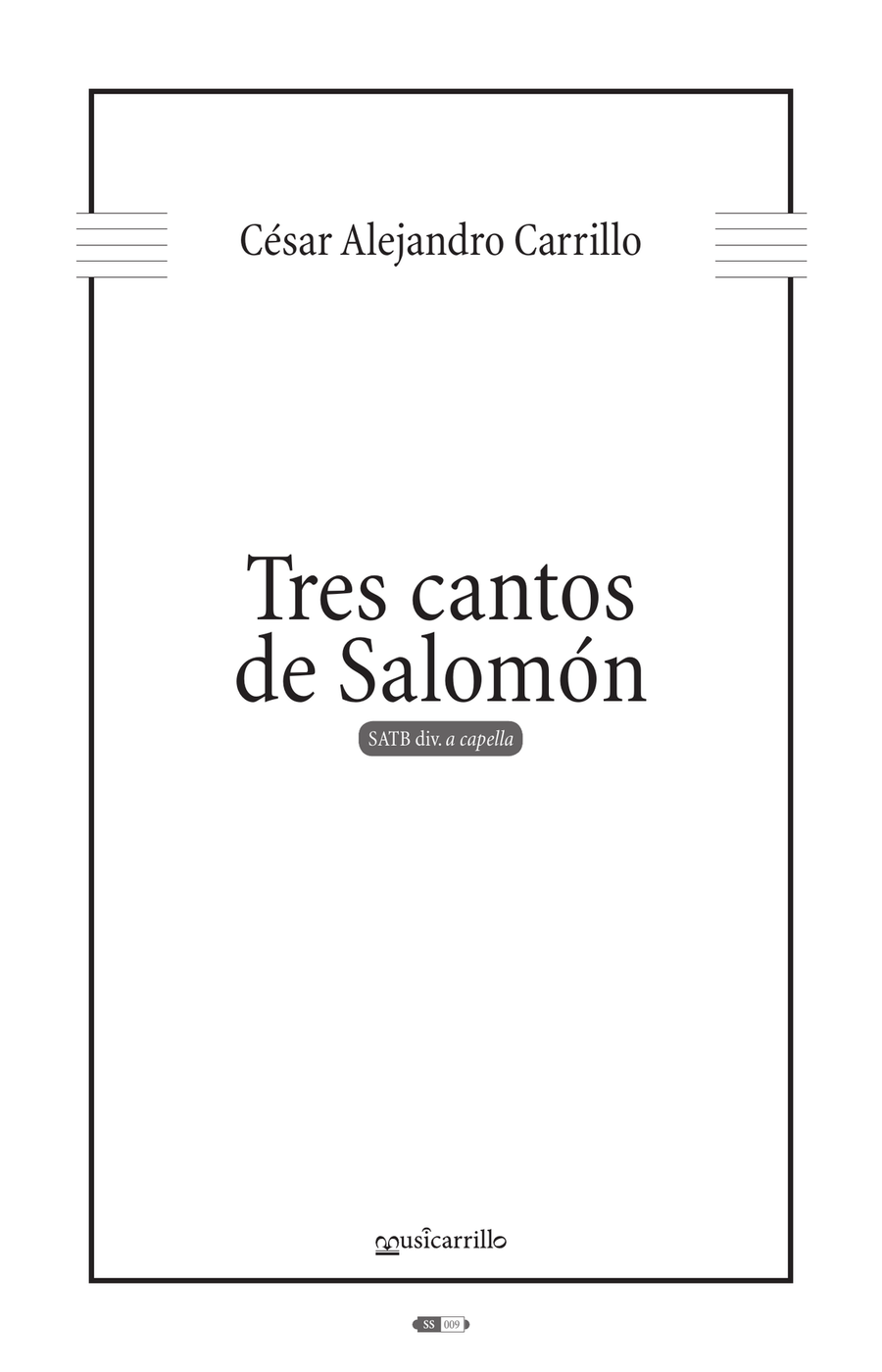 Tres cantos de Salomon Divisi scores gallery preview page 1
