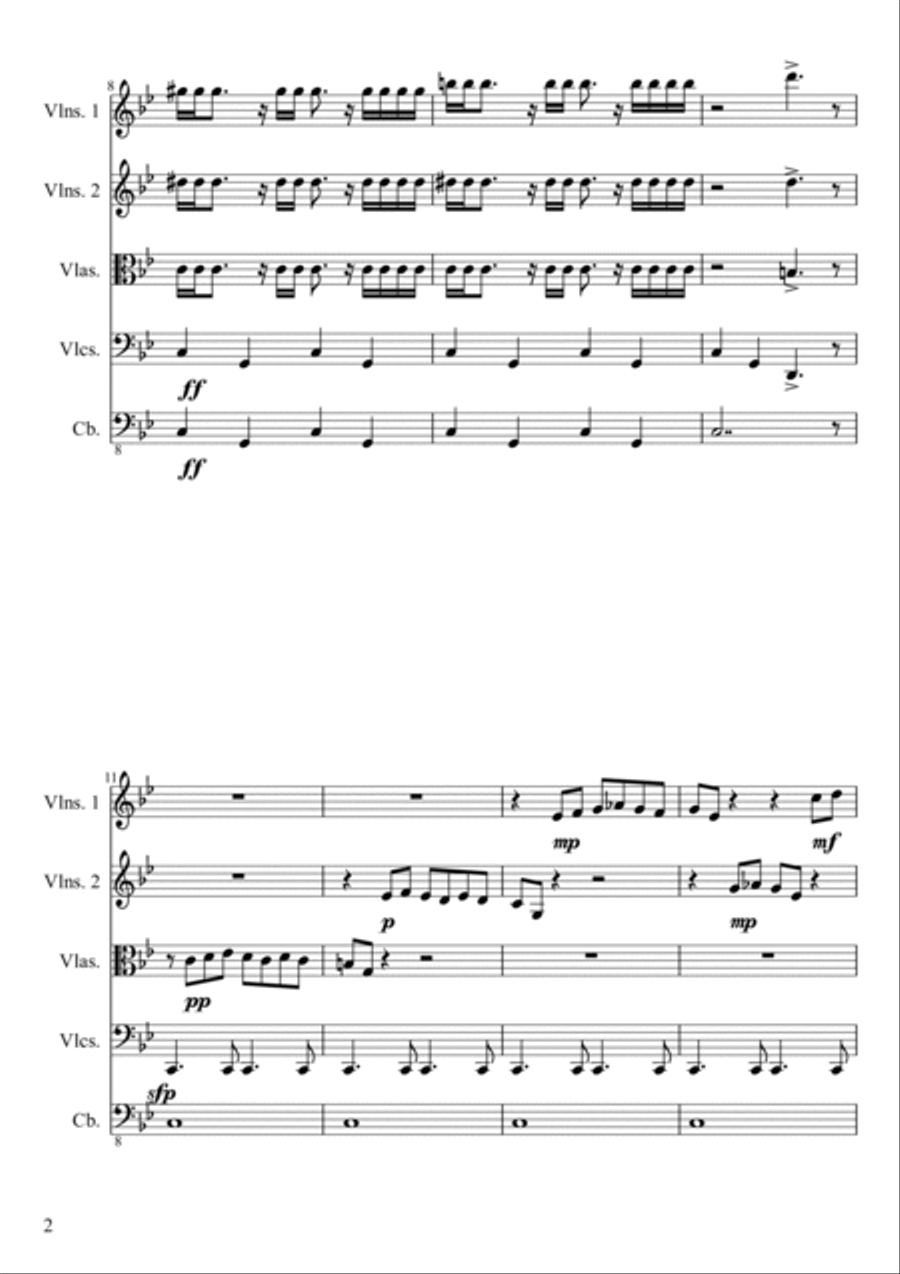 Capriccio Con Fuego Capriccio Con Fuego String Orchestra scores gallery preview page 3