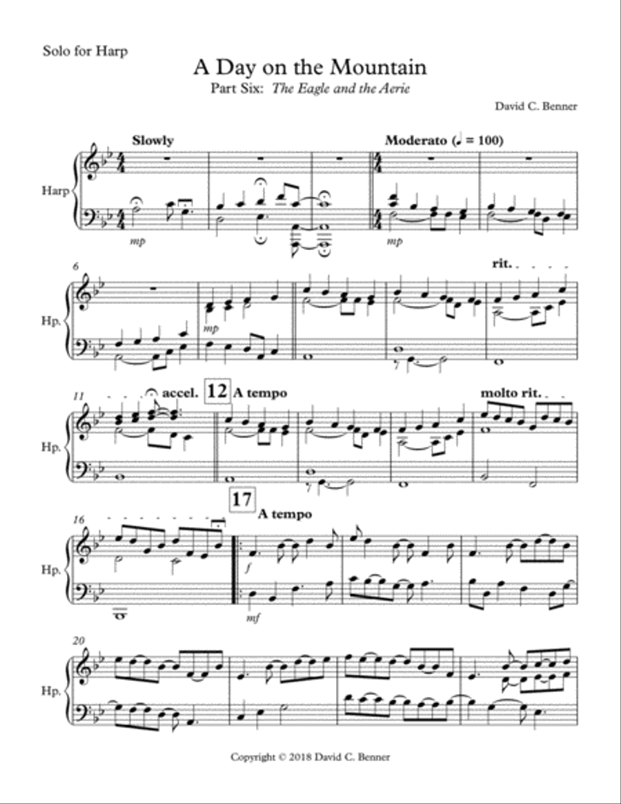 A Day on the Mountain - Part 6: The Eagle and the Aerie Harp scores gallery preview page 2