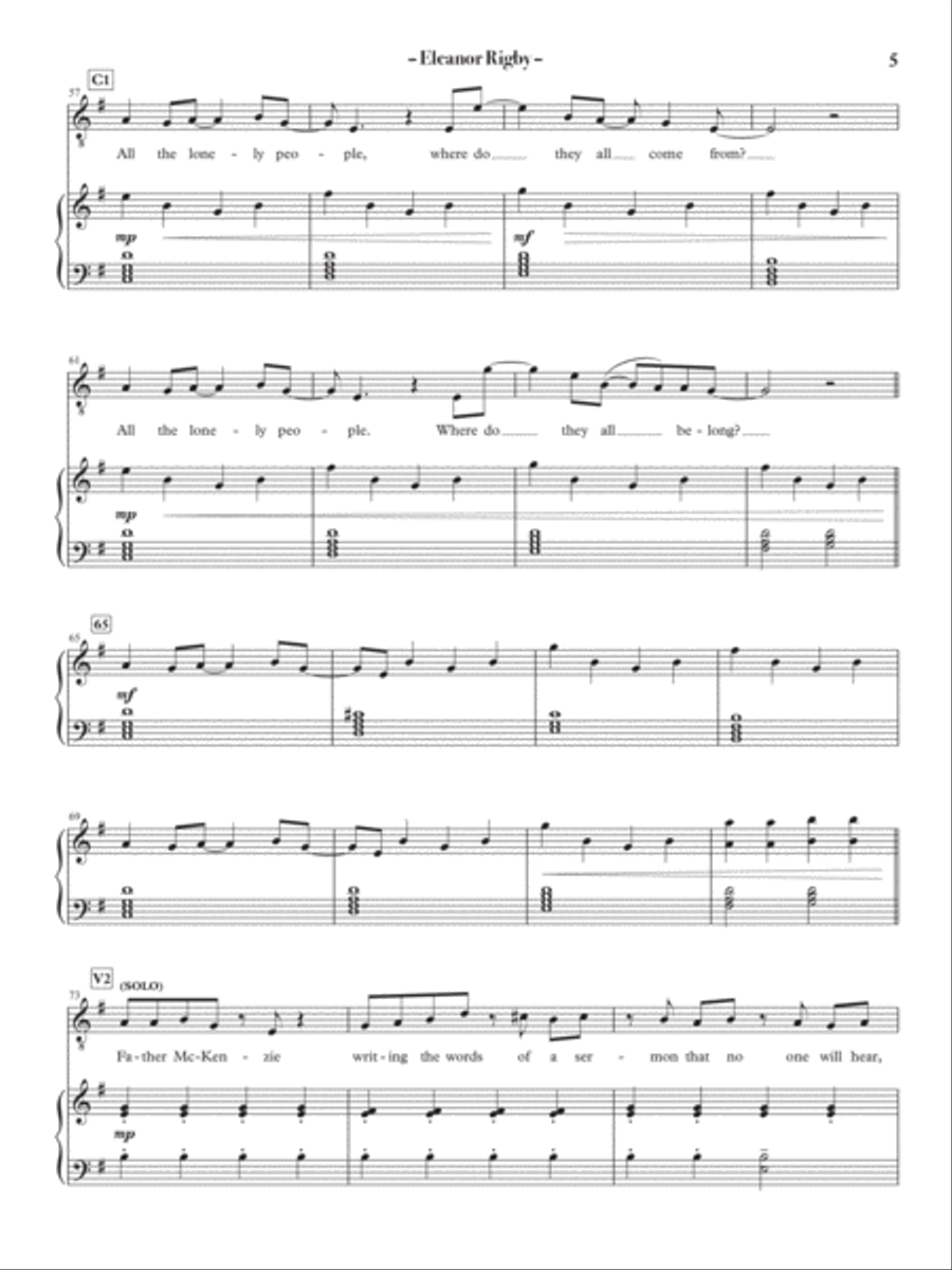 Eleanor Rigby Eleanor Rigby 4-Part scores gallery preview page 5
