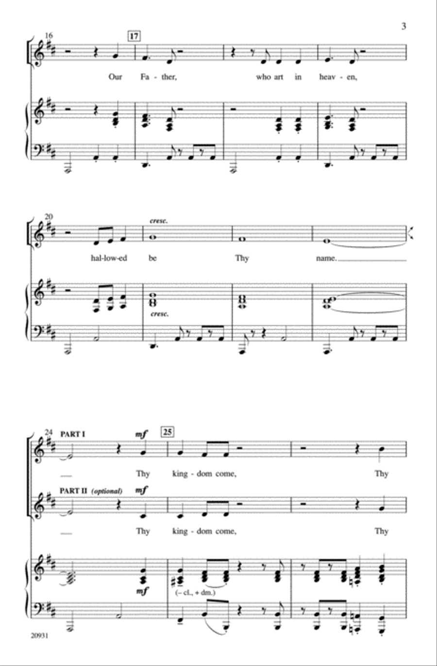 Our Father (The Lord's Prayer in a Caribbean Style) Unison Choir scores gallery preview page 3