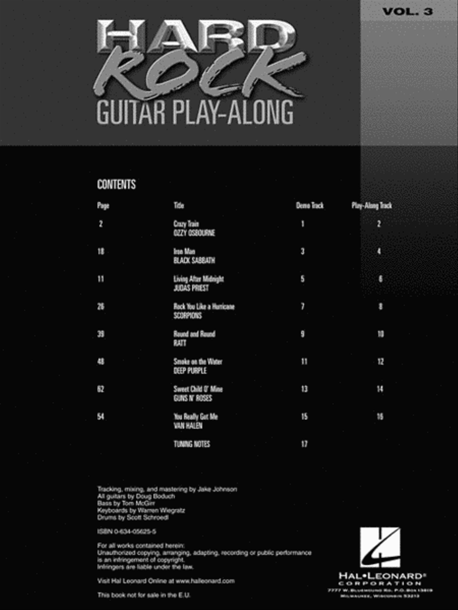 Hard Rock Hard Rock Guitar Tablature scores gallery preview page 4