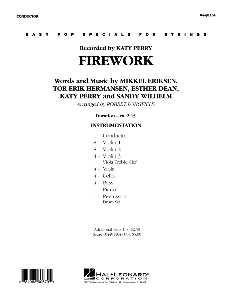 Firework - Full Score Orchestra scores gallery preview page 1
