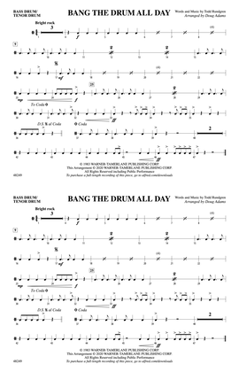 Bang the Drum All Day: Bass Drum/Tenor Drum