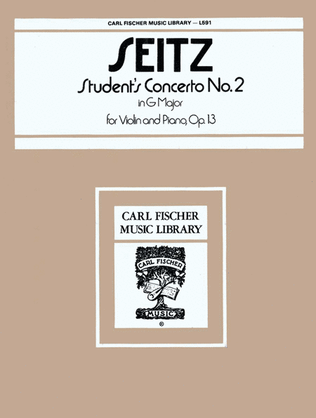 Book cover for Seitz Student Collection No. 2 In G Major