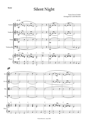 Silent night (Strings Quartet) Piano and chords