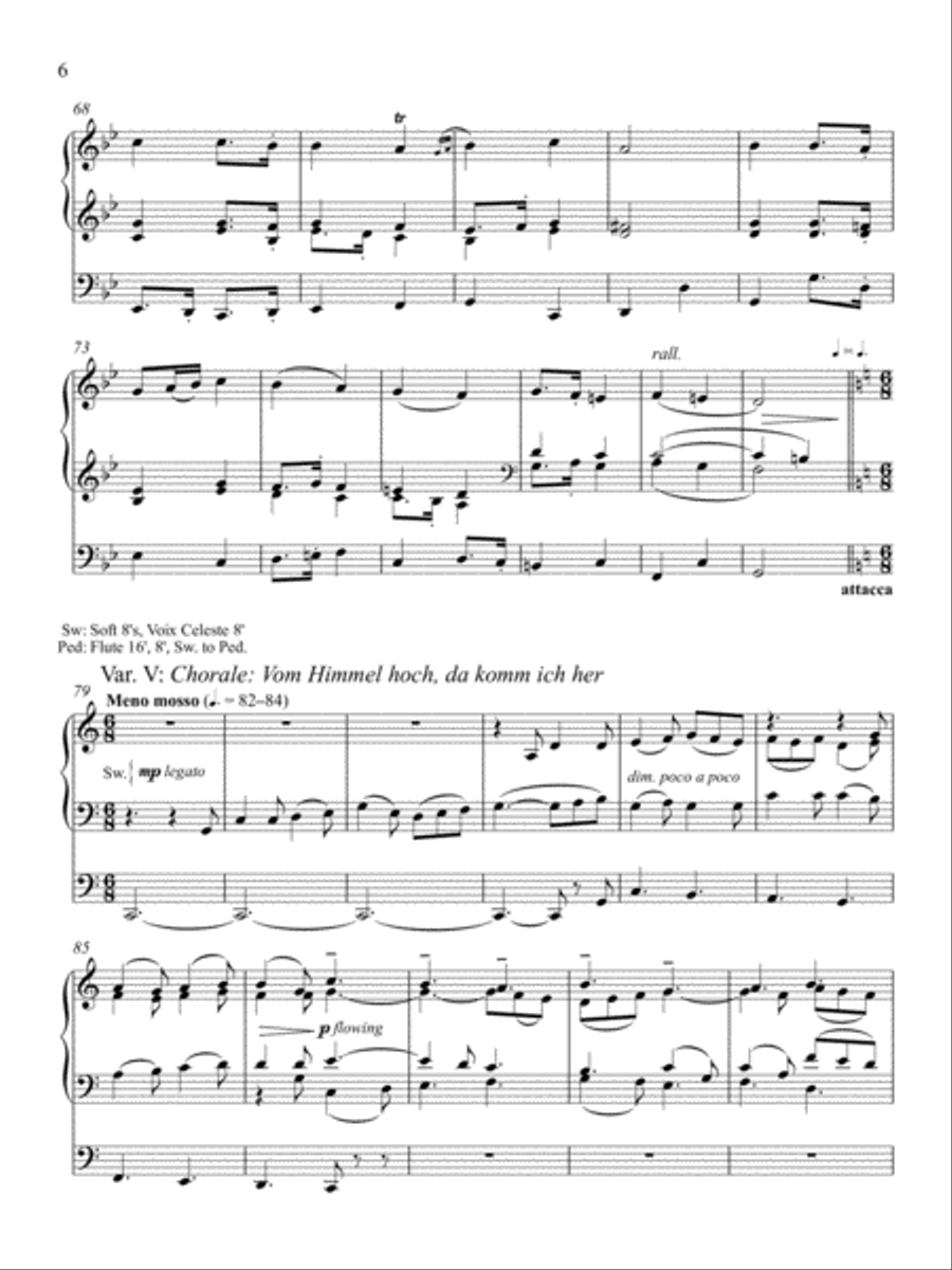 Variations and Fugue on a Christmas Carol Organ Solo scores gallery preview page 5