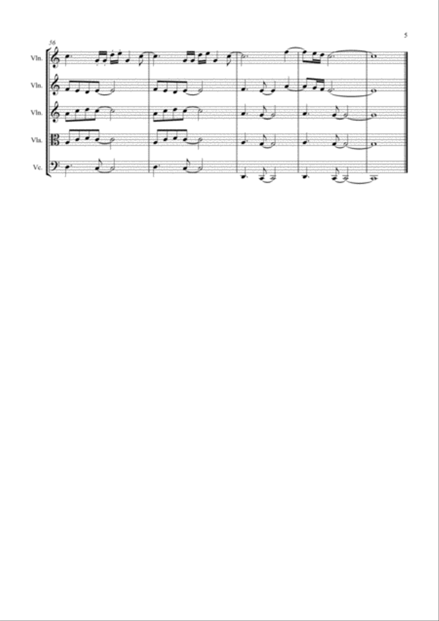 The 1 String Quartet scores gallery preview page 5