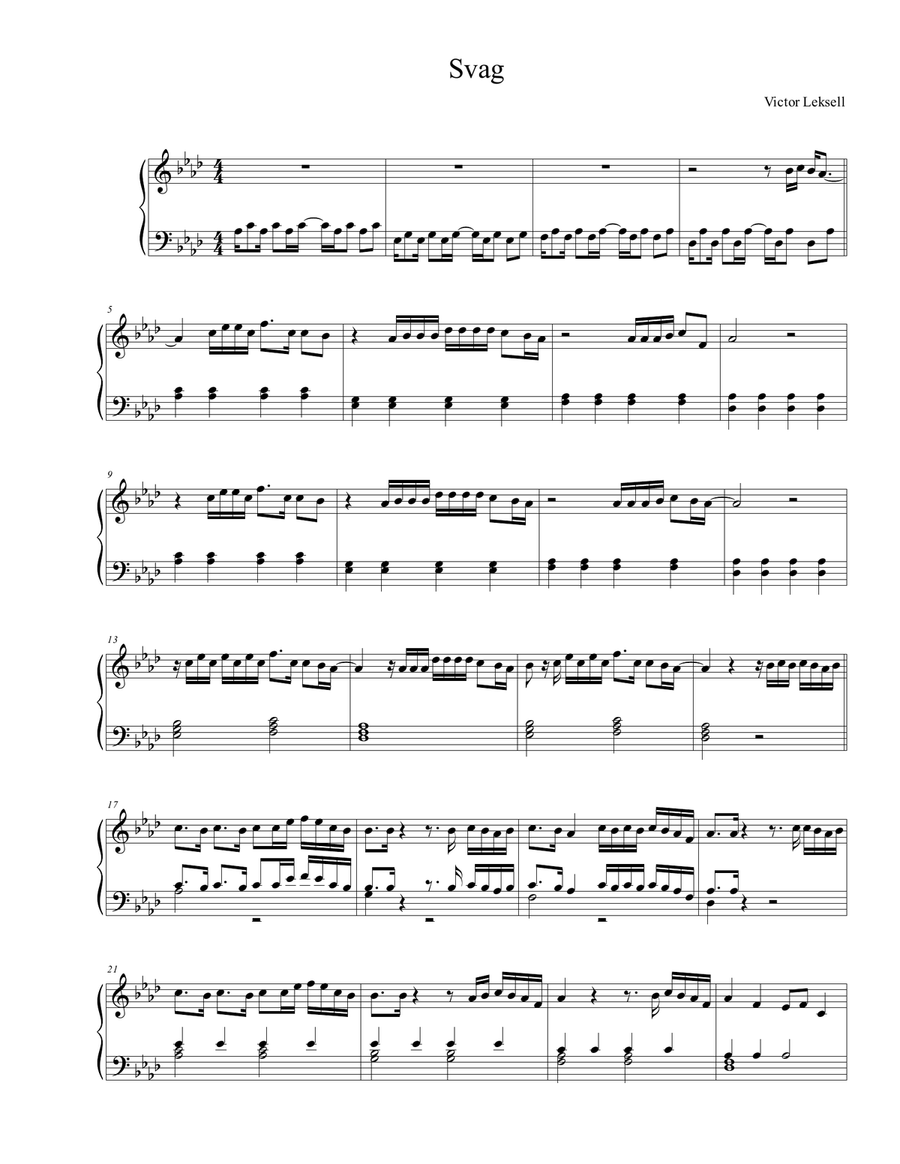 Svag Piano Solo scores gallery preview page 1