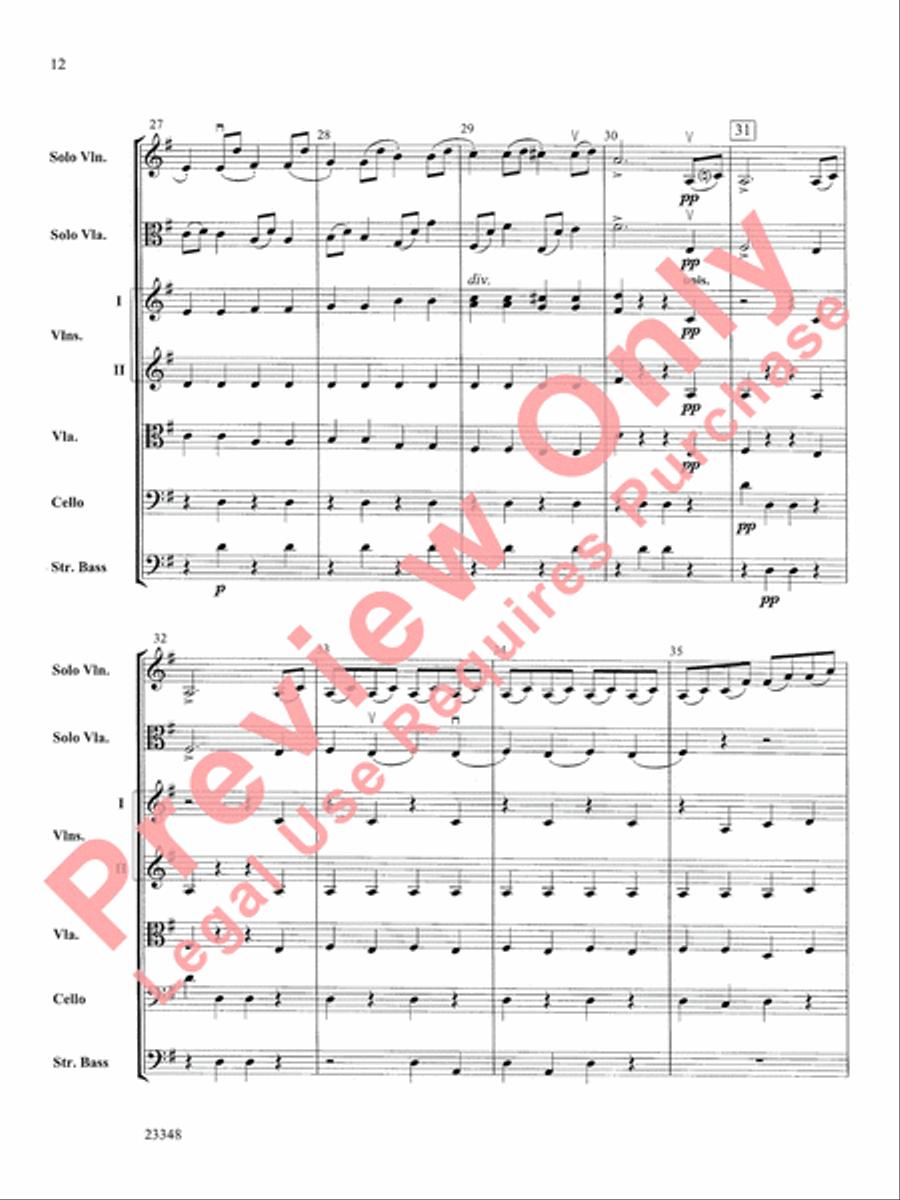 Air and Rigaudon Air and Rigaudon String Orchestra scores gallery preview page 13