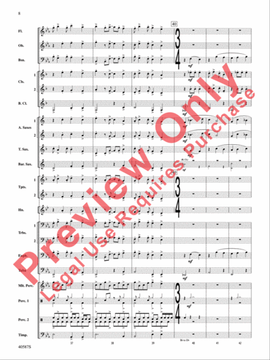 Rondo Picoso Concert Band scores gallery preview page 9
